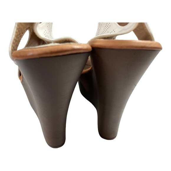 Kayleen By Los Angeles "Belliza-8" White Platform Sandals Shoes Heels Women's 10 - Picture 6 of 9